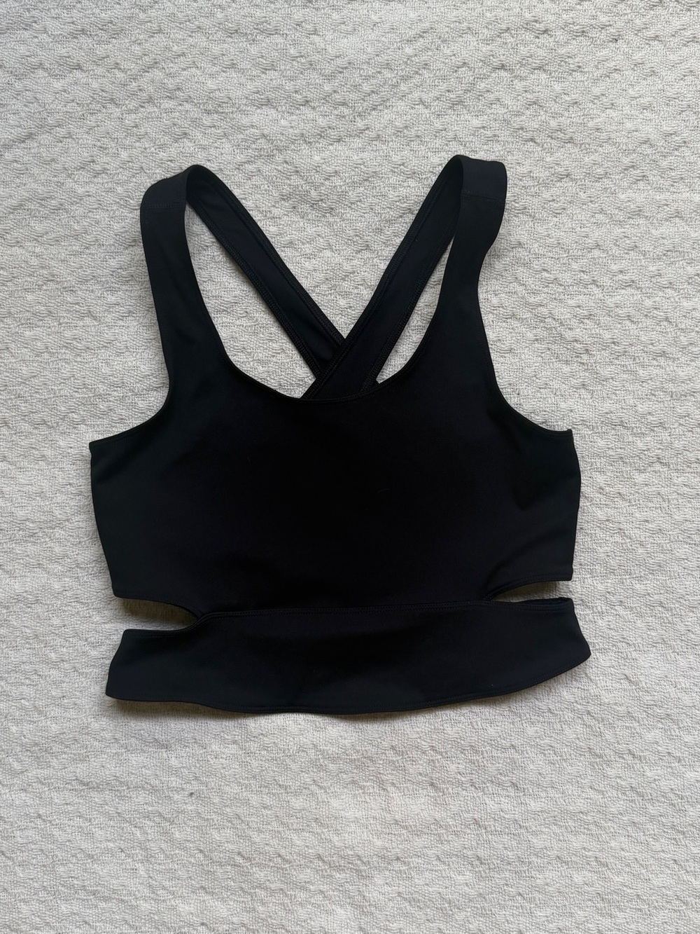 FP Movement by Free People Black Cutout Crossback Sports Bra